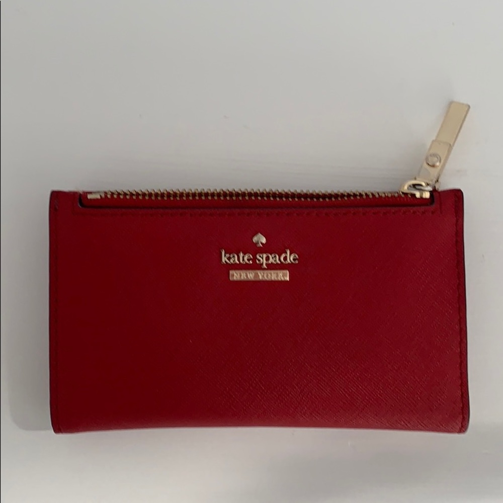 Kate Spade Jackson Slim Bifold Wallet Red